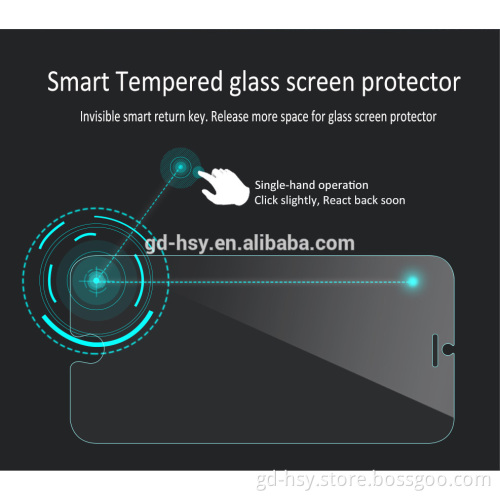 HUYSHE new technology added smart return button and confirm button two smart key on glass screen protector for iphone6 6plus